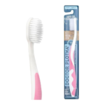MOUTHWATCHERS Soft Manual Toothbrush, Adults, Flossing Bristles, Rose